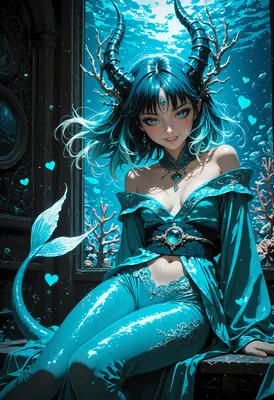 Enchanting Mermaid Queen in Deep Waters