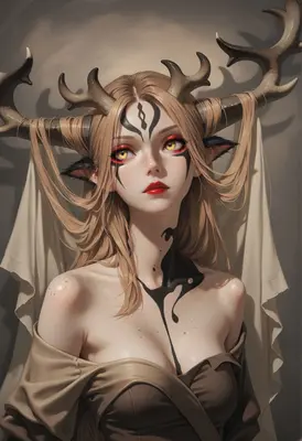 Ethereal Forest Guardian with Antlers