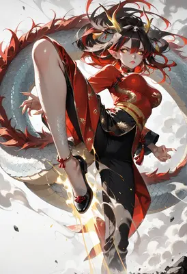 Fiery Dragon Maiden Martial Arts Strike