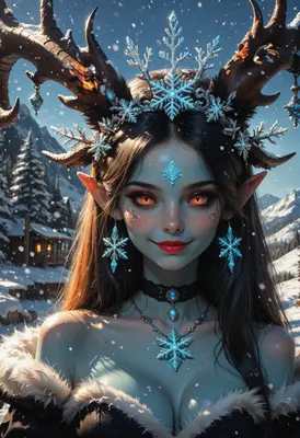 Winter Queen with Antler Crown