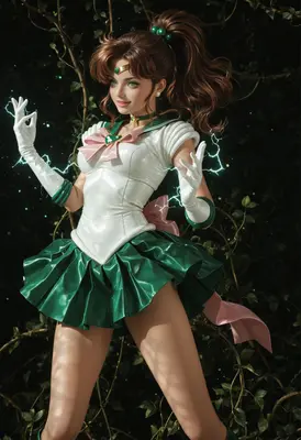 Sailor Jupiter Wielding Electric Power