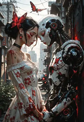 Bloodstained Bond Between Human and Android