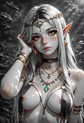 Ethereal Silver Haired Forest Elf