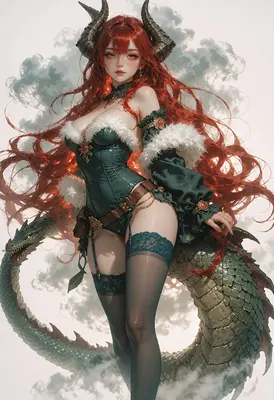 Red Haired Dragon Demon Queen