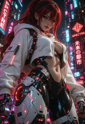 Red Haired Cyberpunk Mercenary