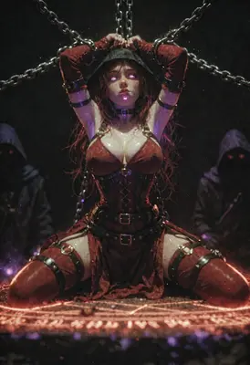 Cursed Sorceress Bound in Shadows