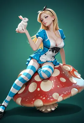 Alice and the White Rabbit