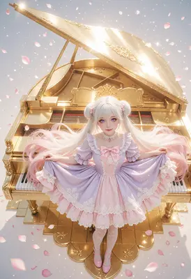 Graceful Maiden and the Golden Piano
