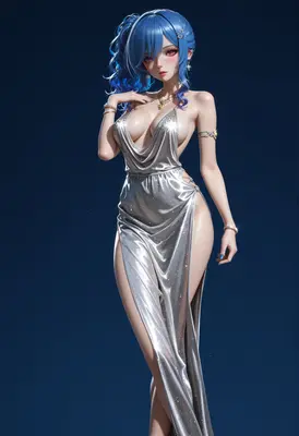 Radiant Beauty in Shimmering Silver