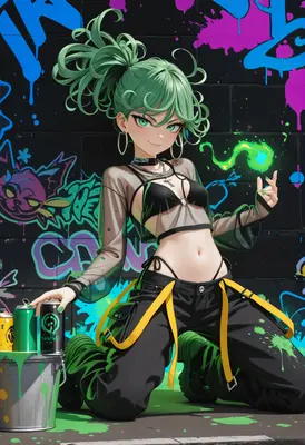 Neon Graffiti Psychic Street Artist