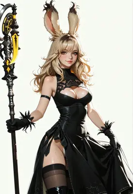 Viera Warrior in Black Dress