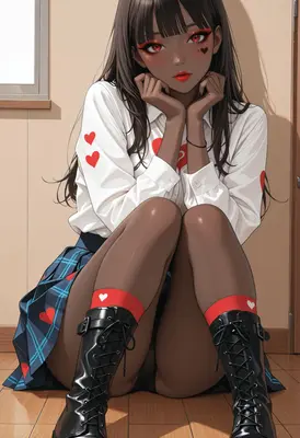 Sweet Heart Style Schoolgirl Portrait