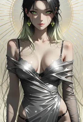 Ethereal Beauty in Shimmering Silk