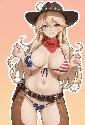 Patriotic Cowgirl Starlet