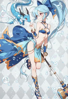 Blue Dragon Tamer and Her Companion