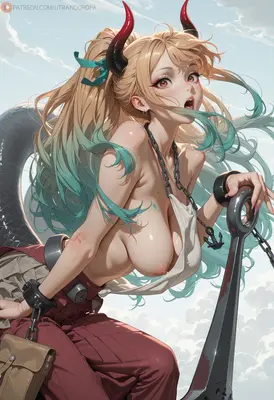 Demon Girl With Anchor and Chains