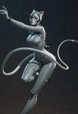 Cybernetic Feline Agent in Space