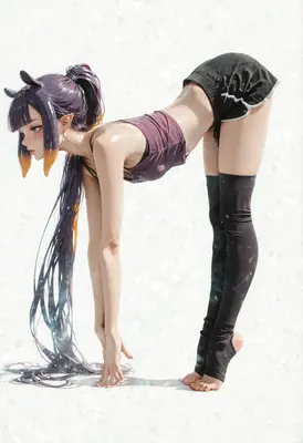 Ina Stretching in Athletic Gear