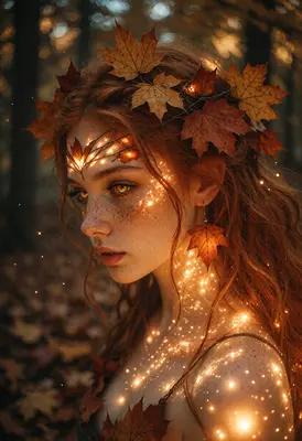 Ethereal Spirit of Autumn Forest