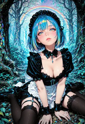Iridescent Maid in Enchanted Forest