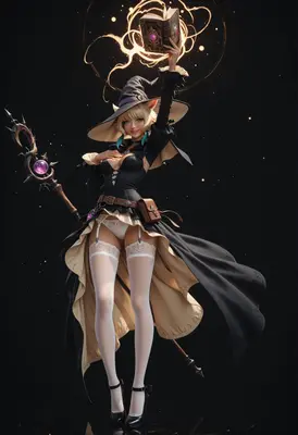 Mystical Sorceress Casting a Spell