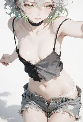 Summer Breeze With Green Tipped Hair
