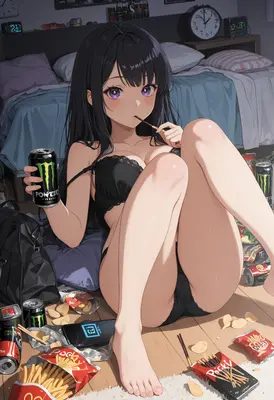 Late Night Snack With Energy Drink