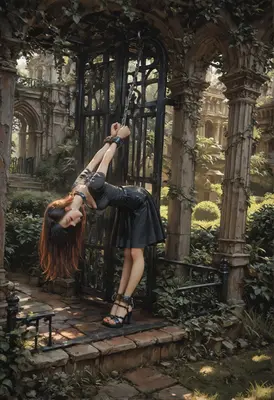 Chained Maiden in the Overgrown Ruins