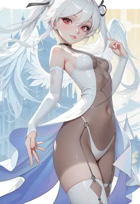 Ethereal Angel in Lingerie Attire