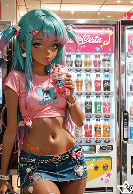 Pastel Vending Machine Drink Break