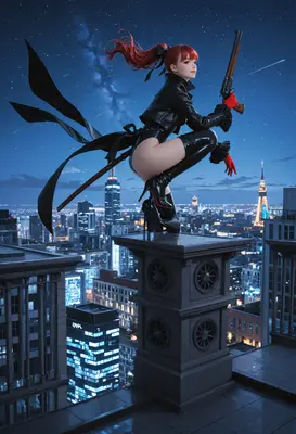 Night Watcher on the Rooftop