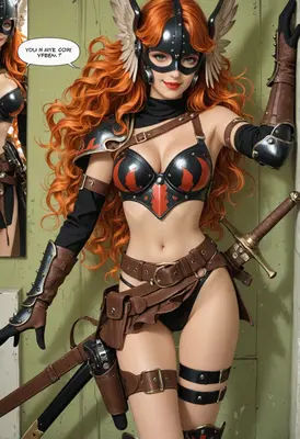 Valkyrie Warrior with Winged Helmet