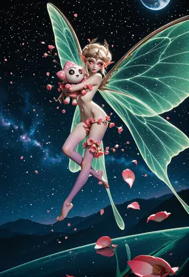 Ethereal Fairy With Her Starry Companion