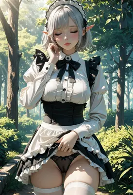 Elf Maid in the Sunlit Forest