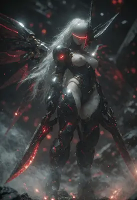 Cybernetic Angel of the Dark Void