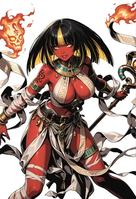 Fiery Egyptian Goddess Sorceress