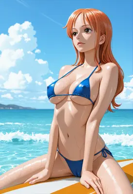 Nami Enjoying a Sunny Beach Day