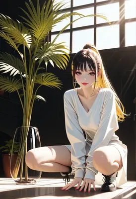 Sunlit Portrait of a Modern Girl