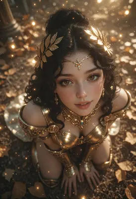 Golden Goddess in Autumn Light