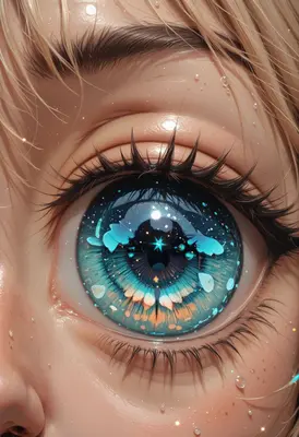 Celestial Galaxy Eye Macro Detail