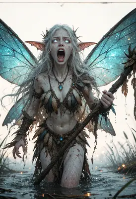 Furious Fae Emerging from the Swamp
