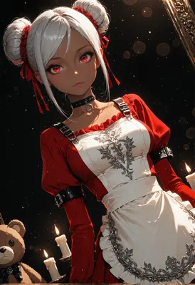 Gothic Doll With Red Eyes