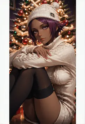 Cozy Christmas Evening Portrait
