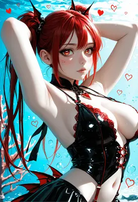 Red Haired Succubus Underwater Dream