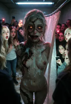 Stitched Horror in the Shower
