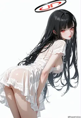 Ethereal Angel in Sheer White Lace