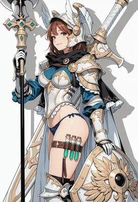 Valiant Alchemist Knight in Ornate Armor