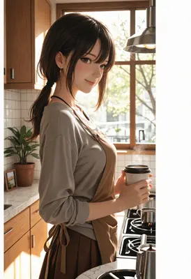 Morning Coffee in the Cozy Kitchen