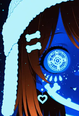 Cybernetic Gaze in Midnight Blue