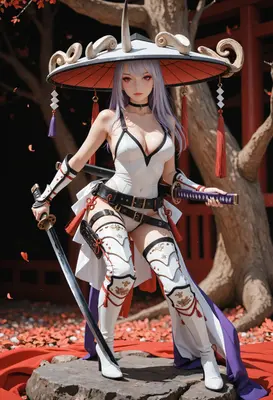 White Lotus Ronin with Katana